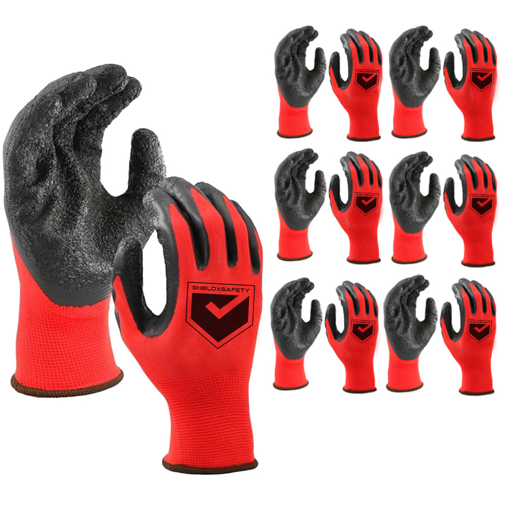 12Pcs Work Gloves Latex Coated General Purpose Hand Protection Garden Mechanic-XL - Image 2