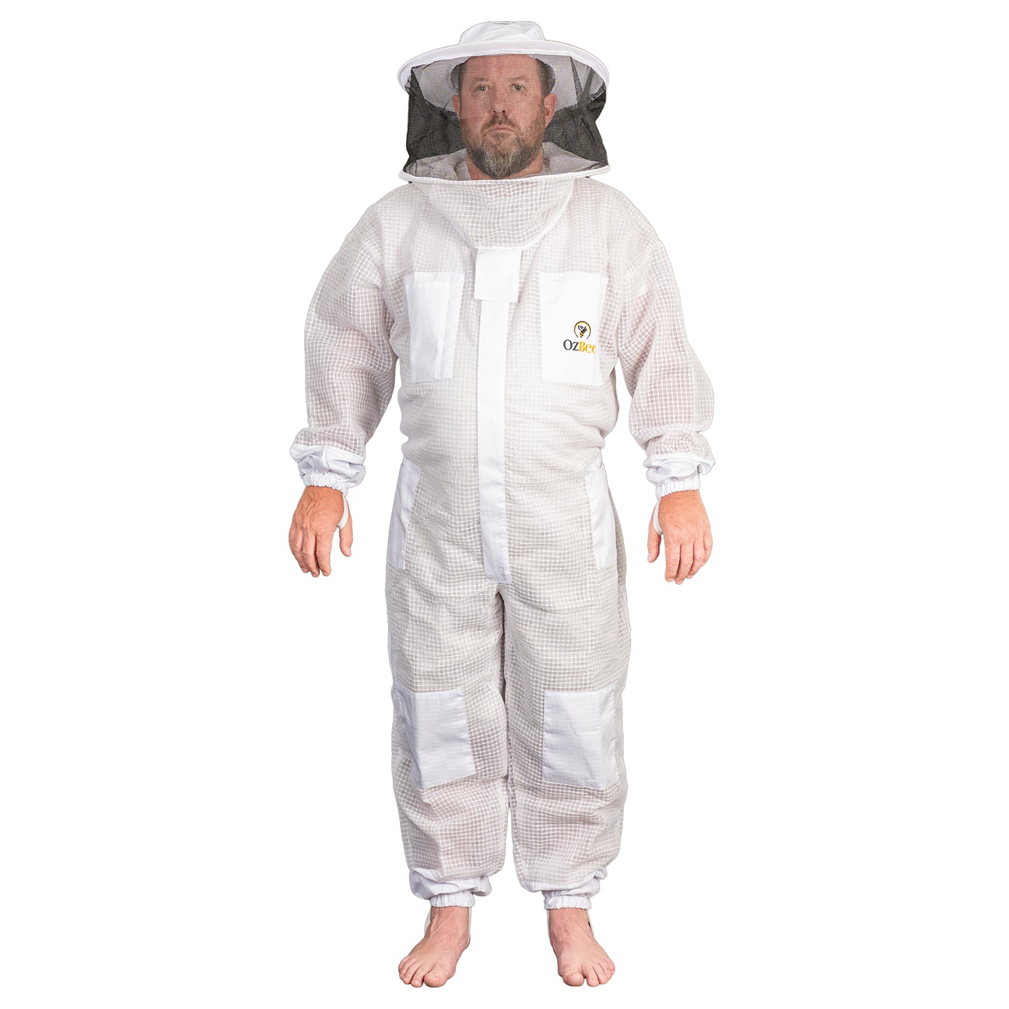 Beekeeping Bee Full Suit 3 Layer Mesh Ultra Cool Ventilated Round Head Beekeeping Protective Gear SIZE M - Image 1