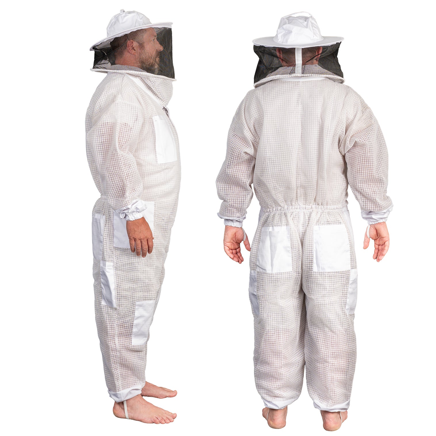 Beekeeping Bee Full Suit 3 Layer Mesh Ultra Cool Ventilated Round Head Beekeeping Protective Gear SIZE M - Image 2