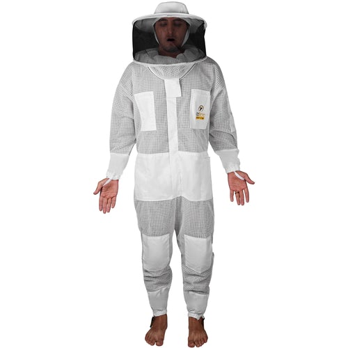 OZBee Premium Full Suit 3 Layer Mesh Ultra Cool Ventilated Round Head Beekeeping Protective Gear Size  5XL - Image 1