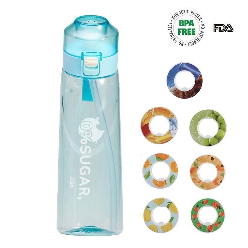 0 Sugar 0 Calorie Scented Water Bottle Blue 7 Rings - Image 1