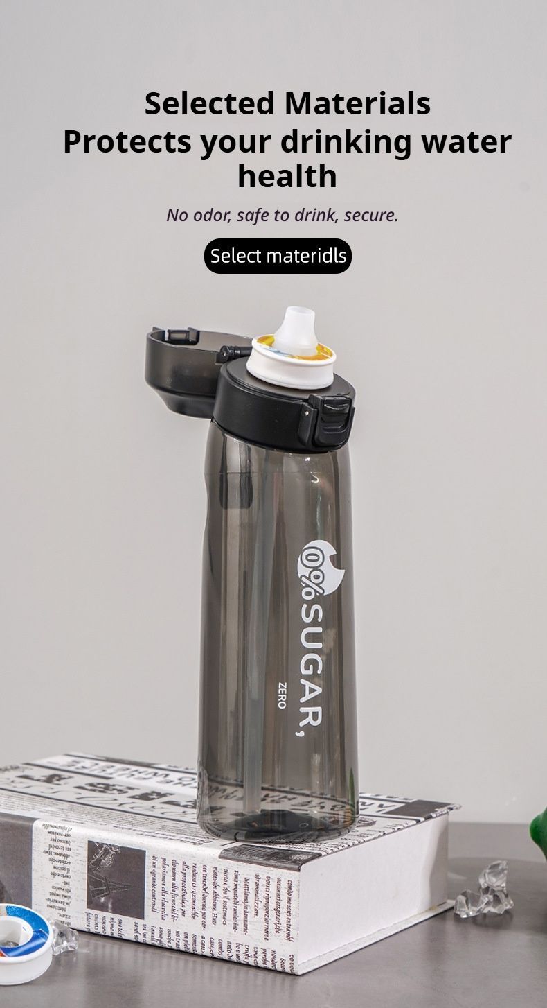 0 Sugar 0 Calorie Scented Water Bottle Matte Black - Image 8