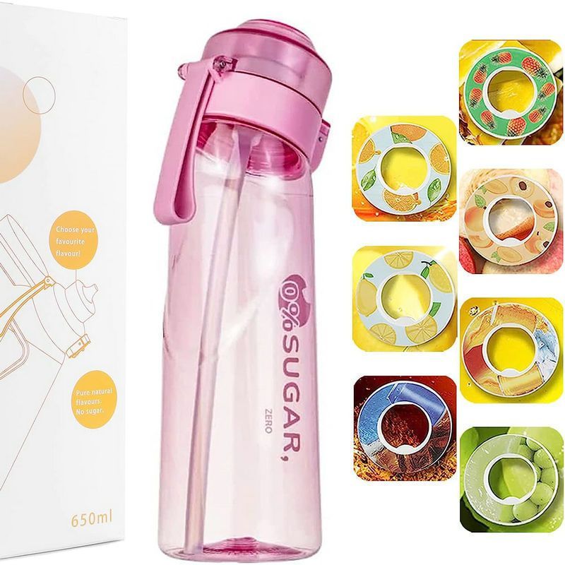 0-Sugar-0-Calorie-Scented-Water-Bottle-Pink-7-rings - Image 1