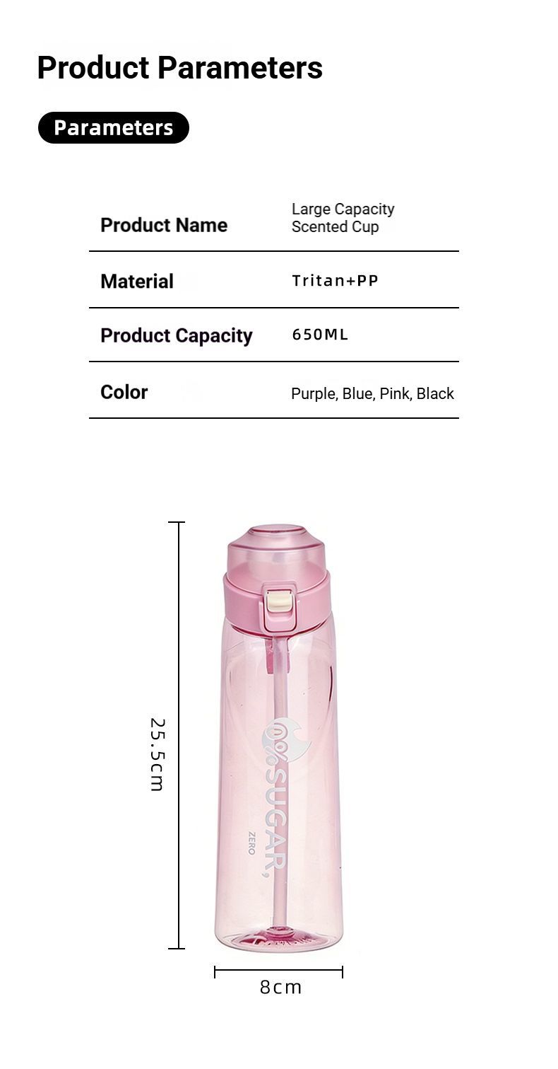 0 Sugar 0 Calorie Scented Water Bottle Pink - Image 3