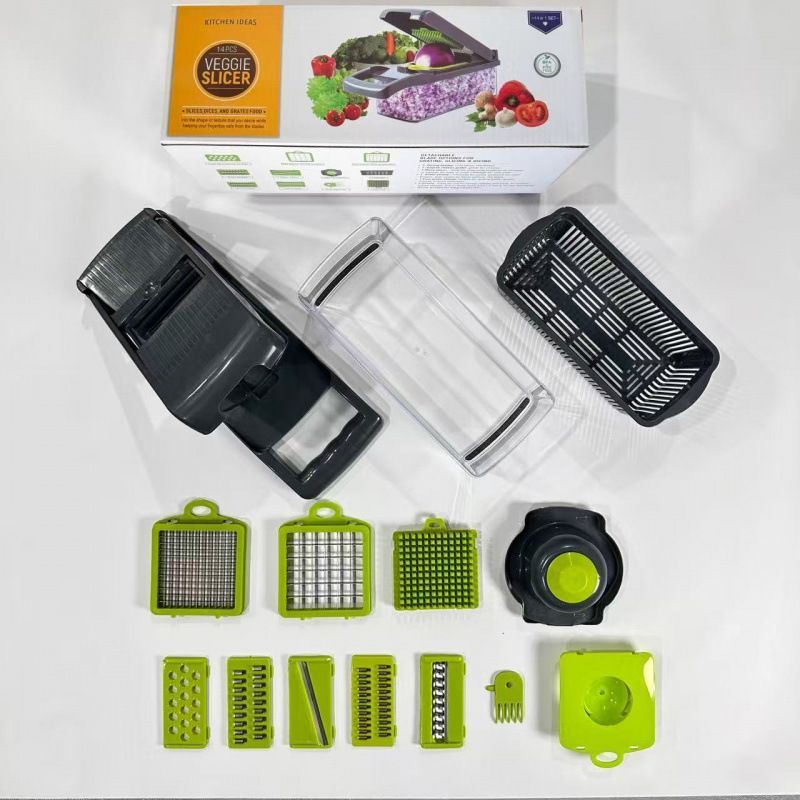 14-in-1 Vegetable Chopper (11 Blades+Square Tool) - Image 1