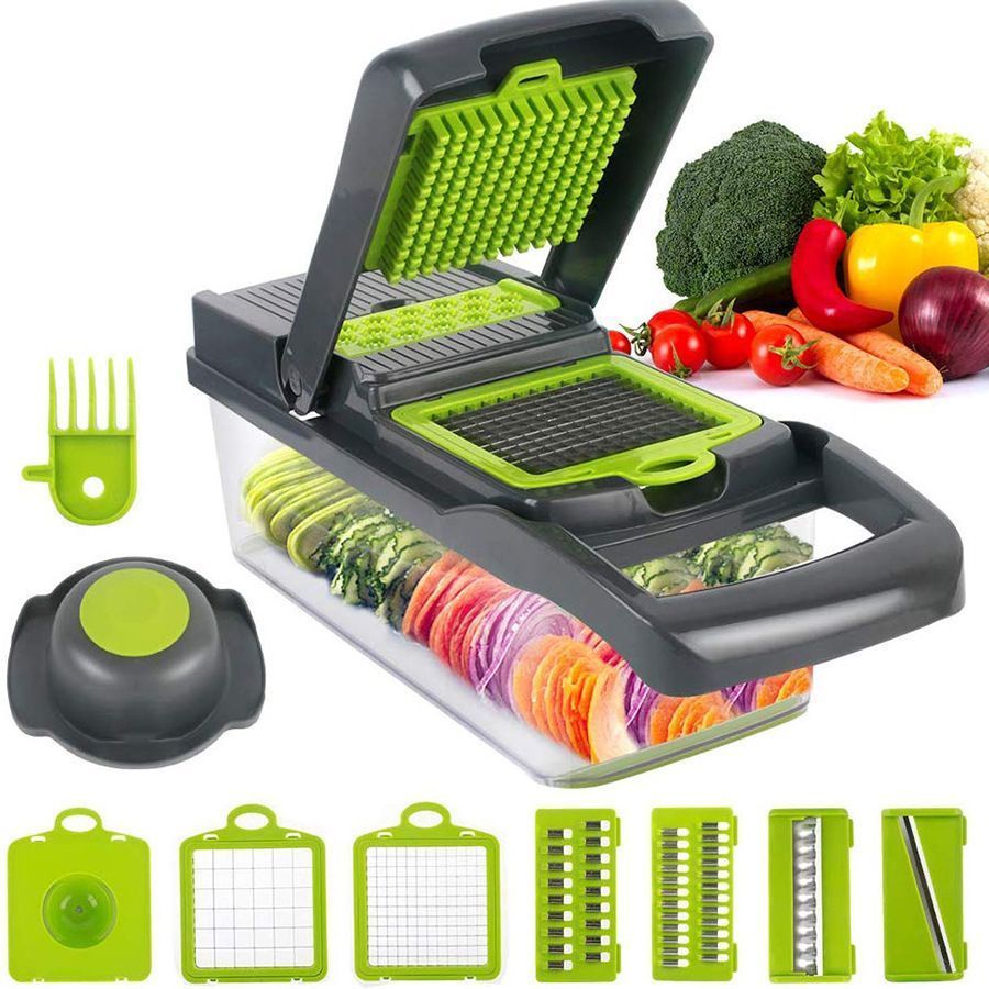 16-in-1 Vegetable Chopper (11 Blades+Square Tool) - Image 3