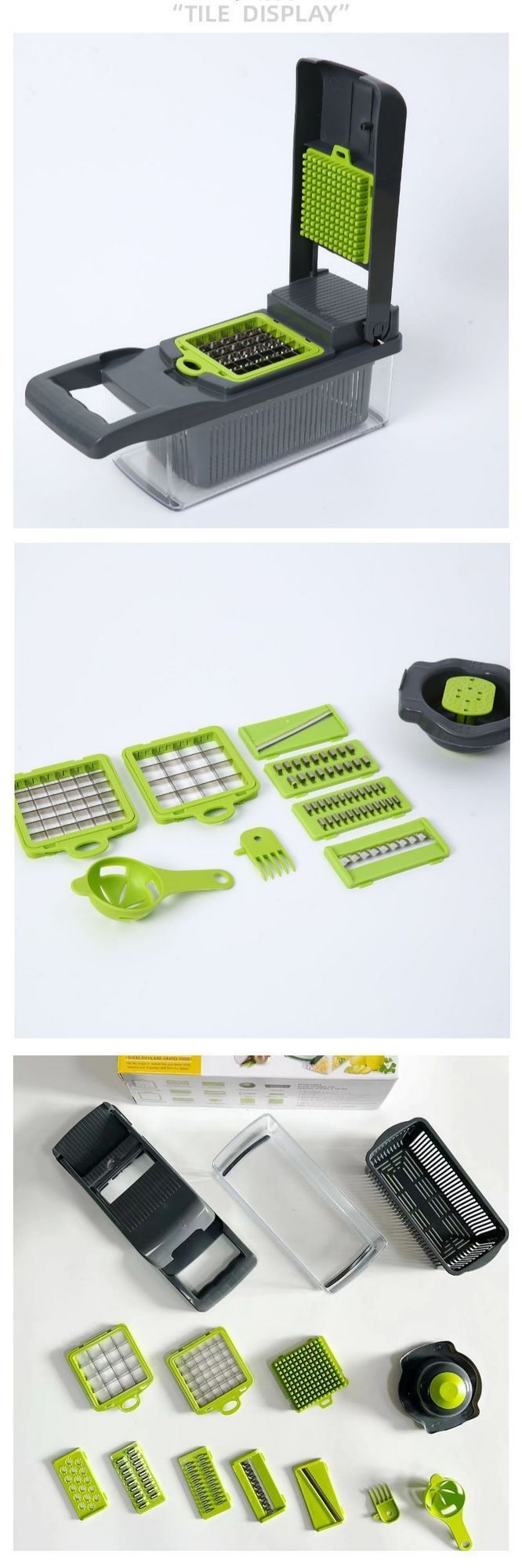 16-in-1 Vegetable Chopper (3 Blades+Square Tool) - Image 6