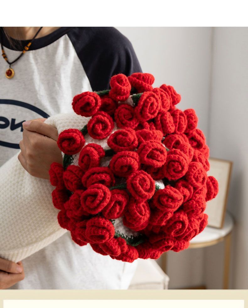 33 Red Rose Bouquet Blanket Diameter Approximately 80CM - Image 6