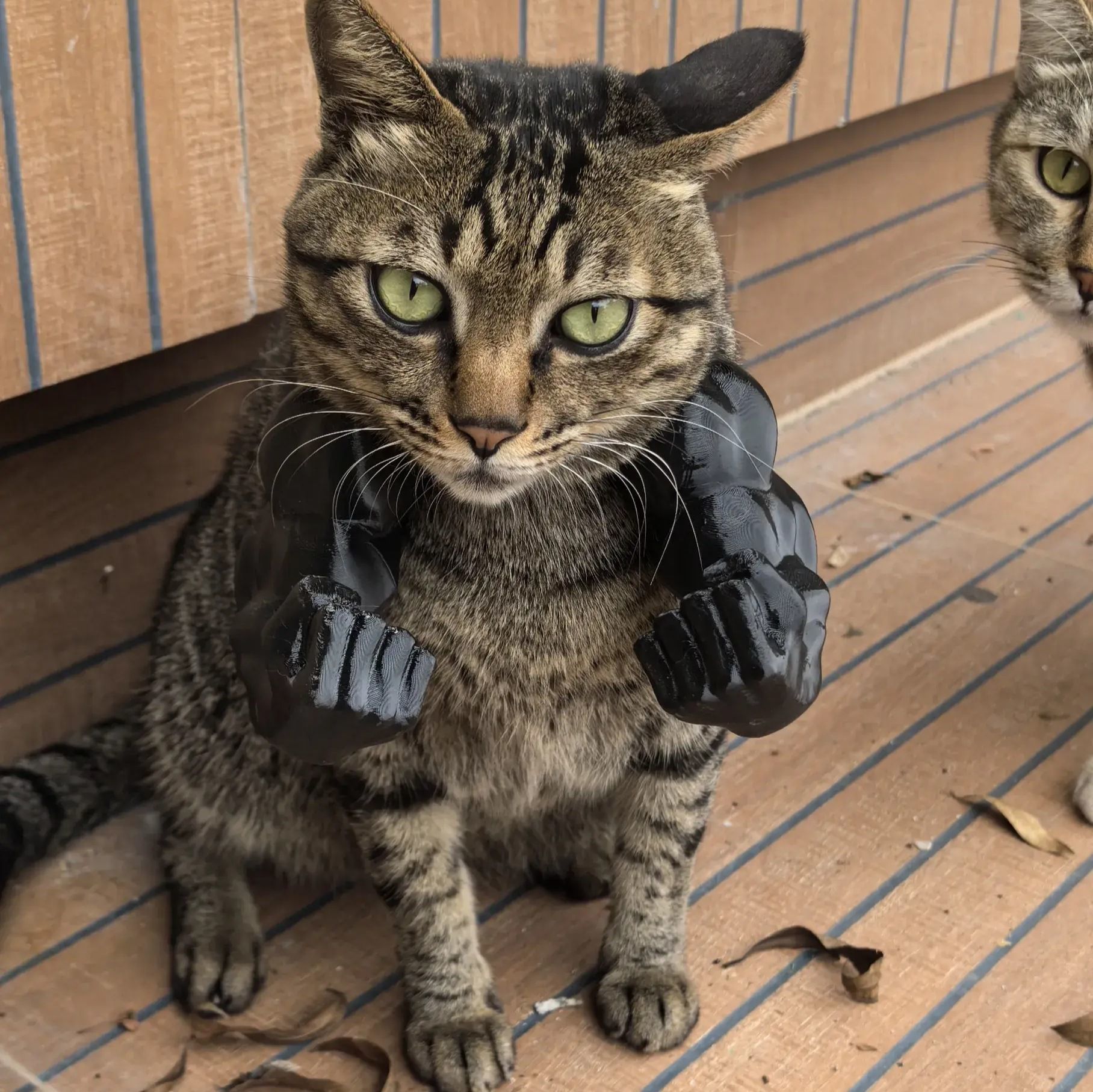 3D printed Hulk Cat Arm Green - Image 6