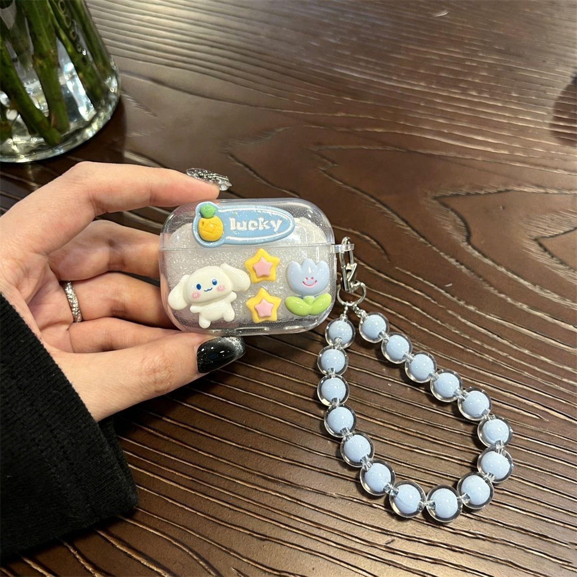 5-Piece Clear Case + Blue Bracelet - Image 1
