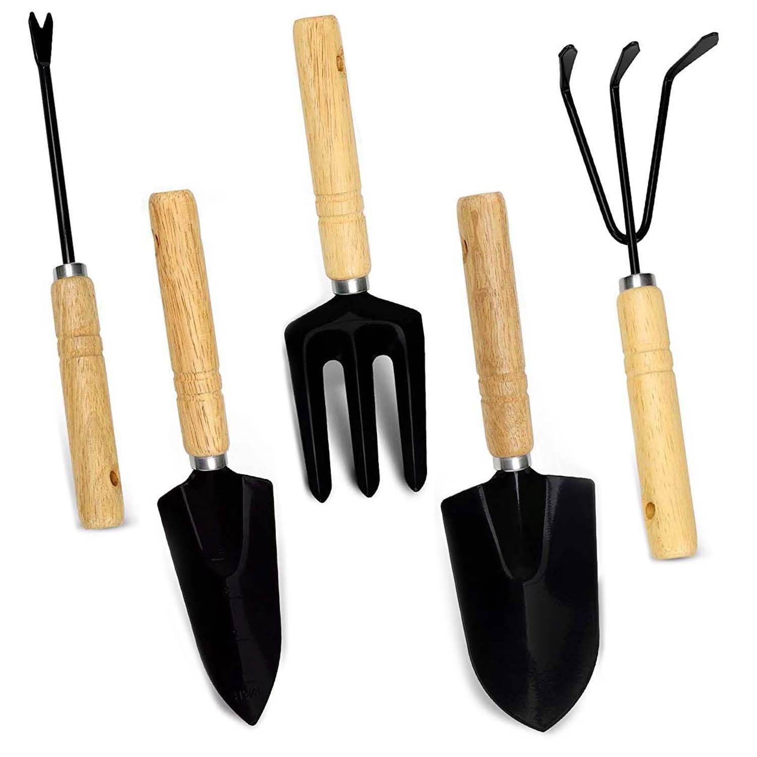 LandscapingTools5-PieceSetwithWoodenHandles - Image 1