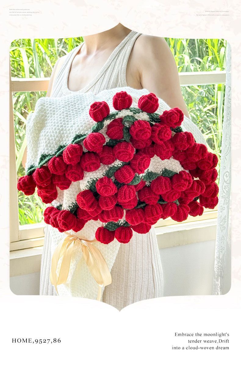 52 Pink Rose Blanket Diameter Approximately 110CM - Image 4