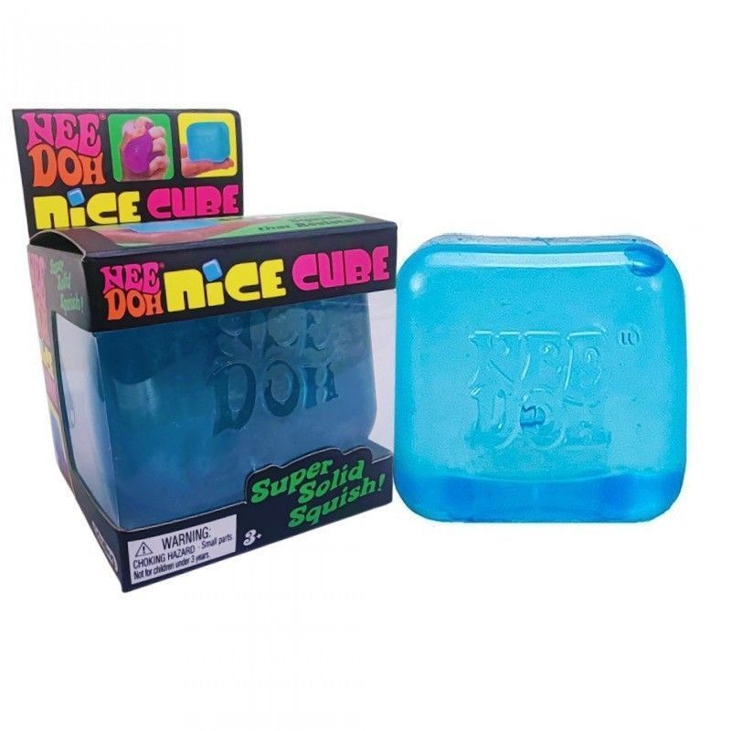 5cm Blue TPR Soft Ice Cube Squishy-Stress Relief Gel Fidget Toy - Image 1