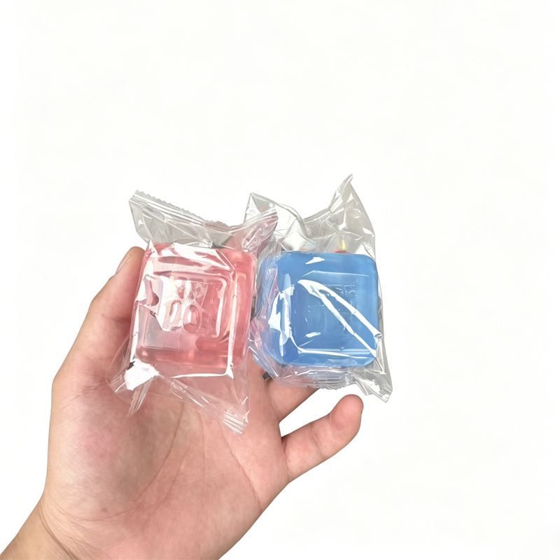 5cm Pink TPR Soft Ice Cube Squishy-Stress Relief Gel Fidget Toy - Image 5