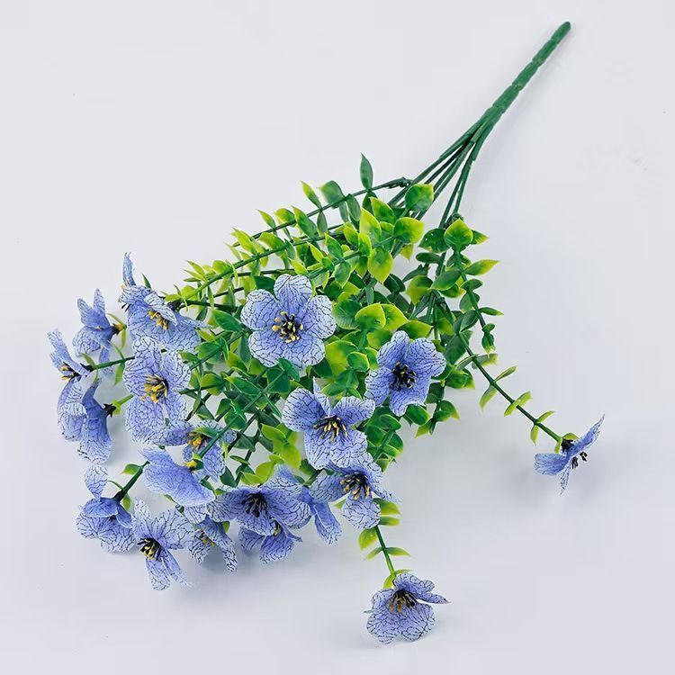7 Heads 35 Mesh Eucalyptus Violet Light Blue 21 Bunches - Image 1