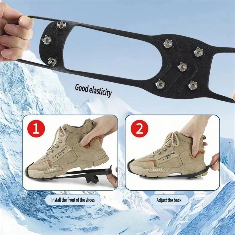 8-toothed crampon anti-slip shoe covers-Size30to40 - Image 6