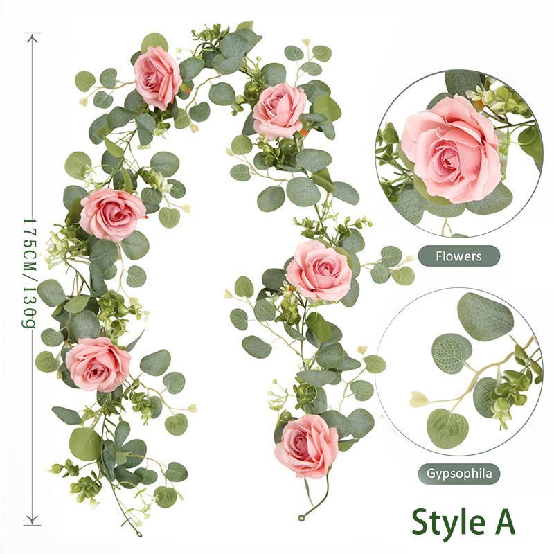 Artificial Eucalyptus Vine Deep pink - Image 1