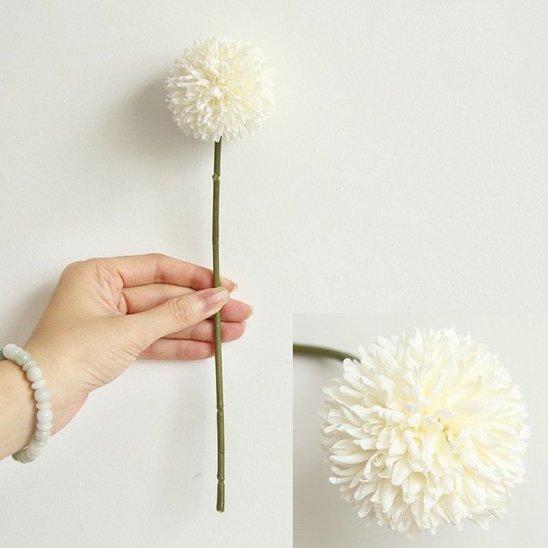 Artificial-flower-Dandelion-ball-white-1stem-29cm - Image 1