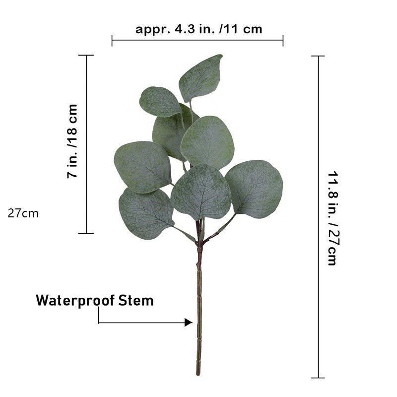 Artificial-flower-Eucalyptus-glue-1stem-27cm-8leaves - Image 1