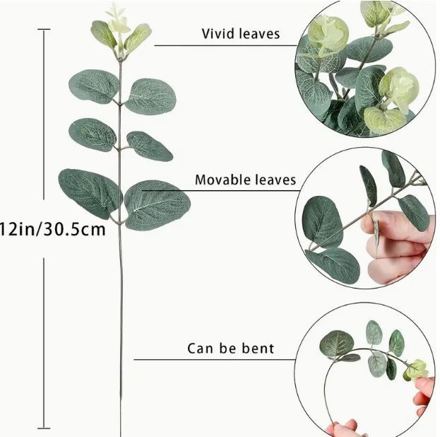 Artificial-flower-Eucalyptus-leaves-30cm-per-unit - Image 1