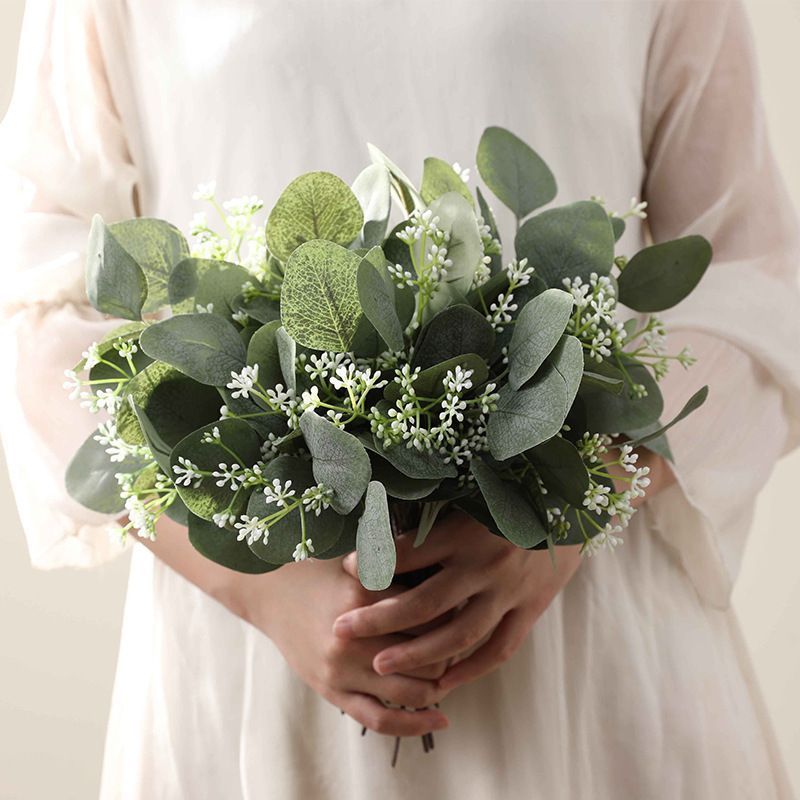 Artificial-flower-Eucalyptus-round-leaf-with-fruit-27cm5g - Image 5