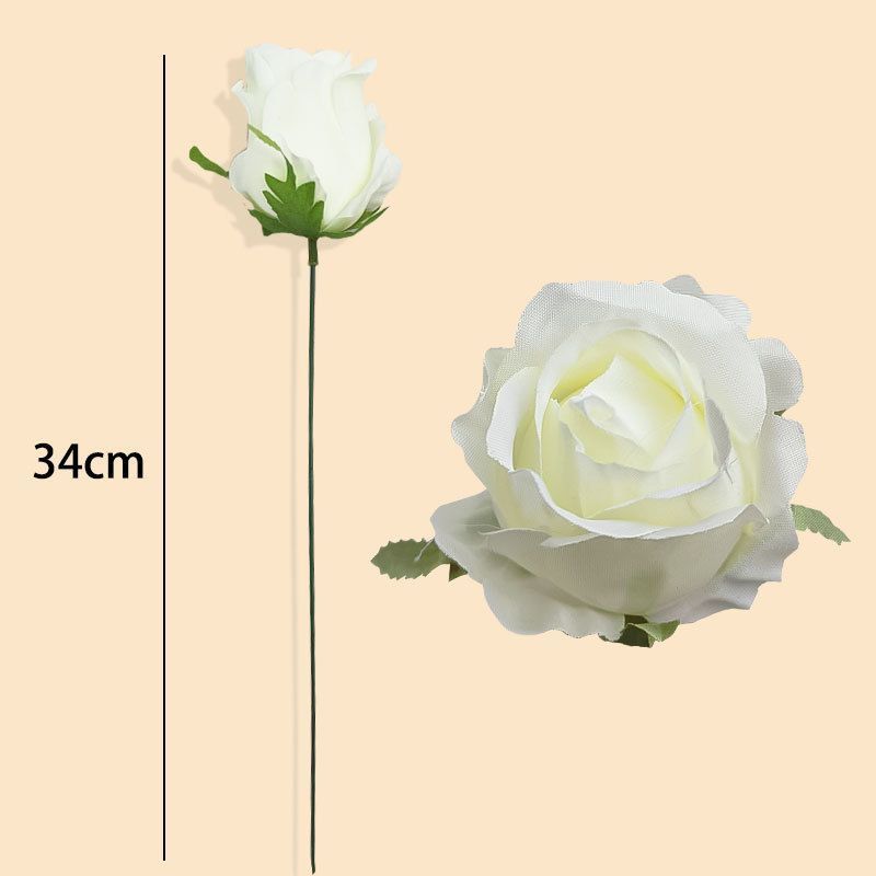Artificial-flower-White-Rose-34cm-per-stem - Image 1