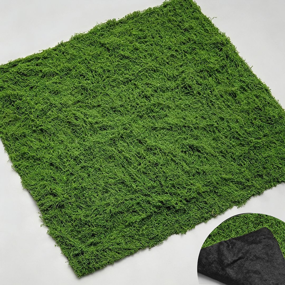 diy artificial moss lawn-New moss (dark green thread style) 1m × 1m - Image 1