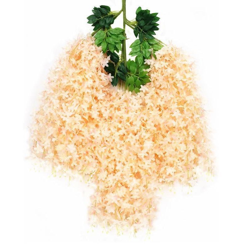ArtificialLilacWisteria-Champagne-110CM-12-StemPack - Image 1