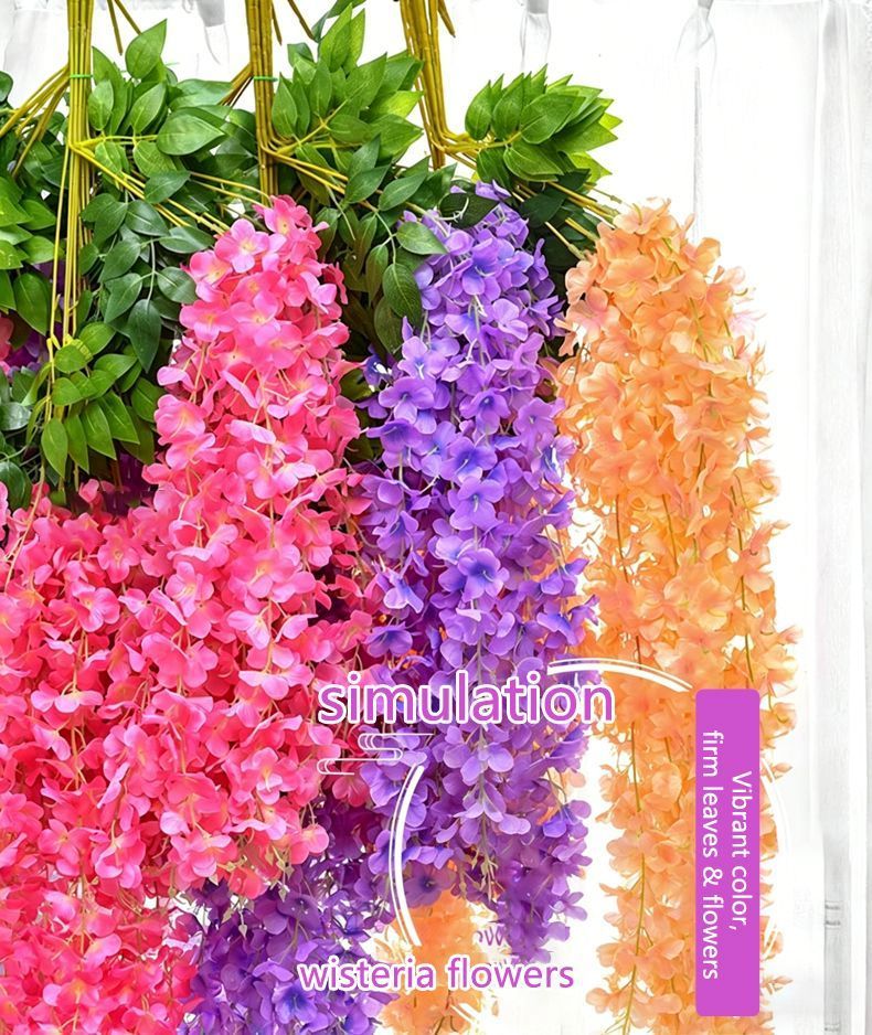 ArtificialWisteriaFlowers-LightPurple-110CM-12-StemPack - Image 3