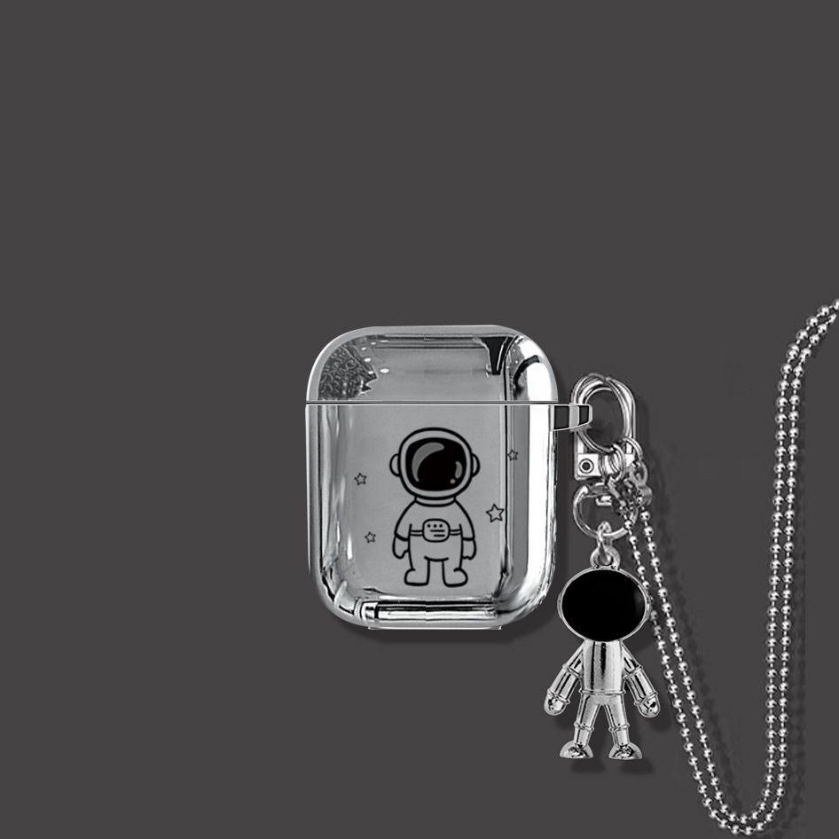 Astronaut AirPods 1 2 Case+Keyring+Necklace - Image 1