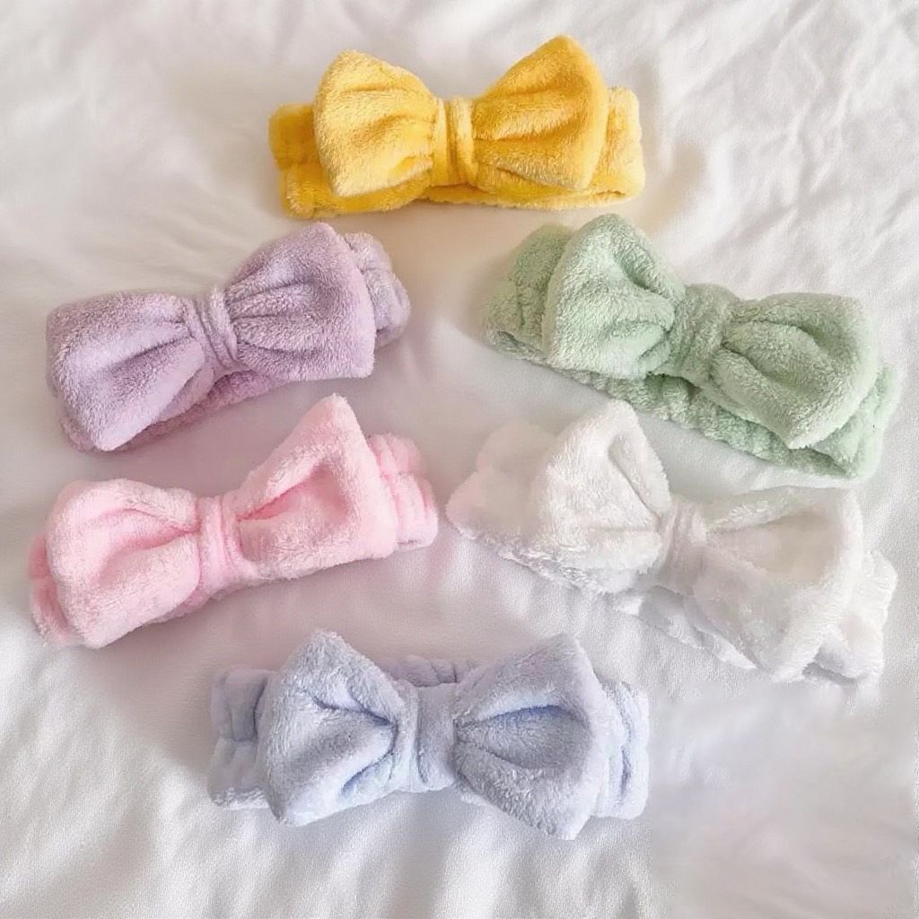 Autumn/Winter Plush Bow Headband Black - Image 2