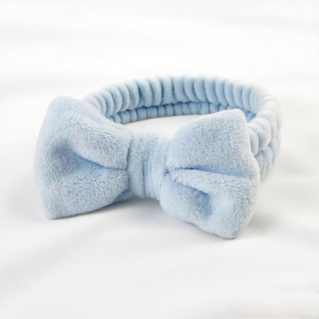 Autumn/Winter Plush Bow Headband Black - Image 3
