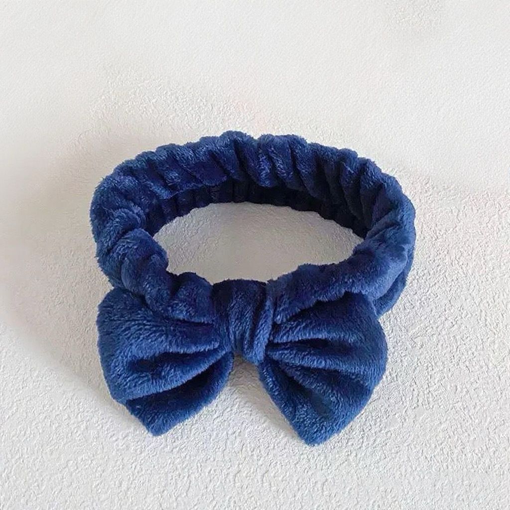 Autumn/Winter Plush Bow Headband Gray - Image 8