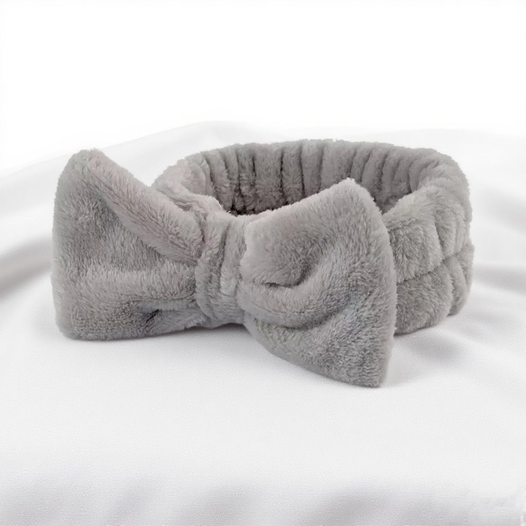 Autumn/Winter Plush Bow Headband Navy Blue - Image 7