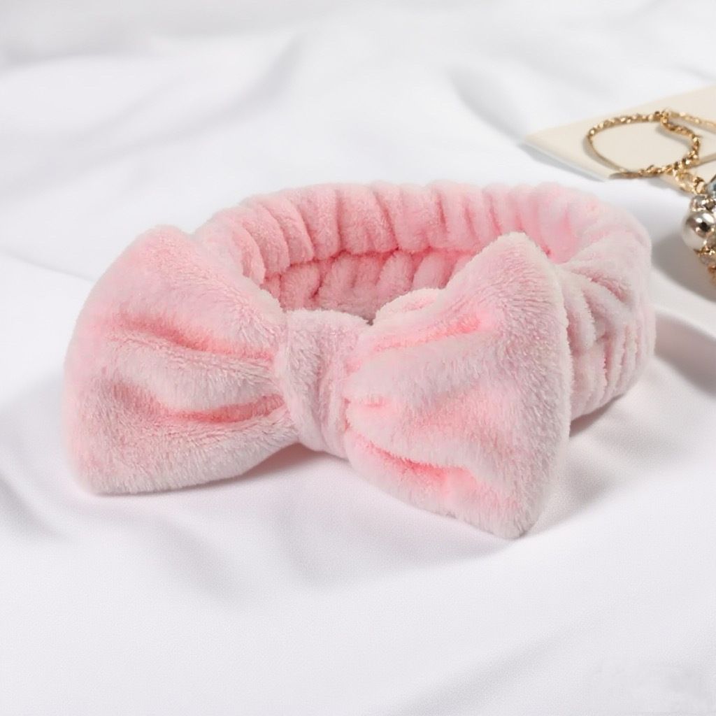 Autumn/Winter Plush Bow Headband Purple - Image 6