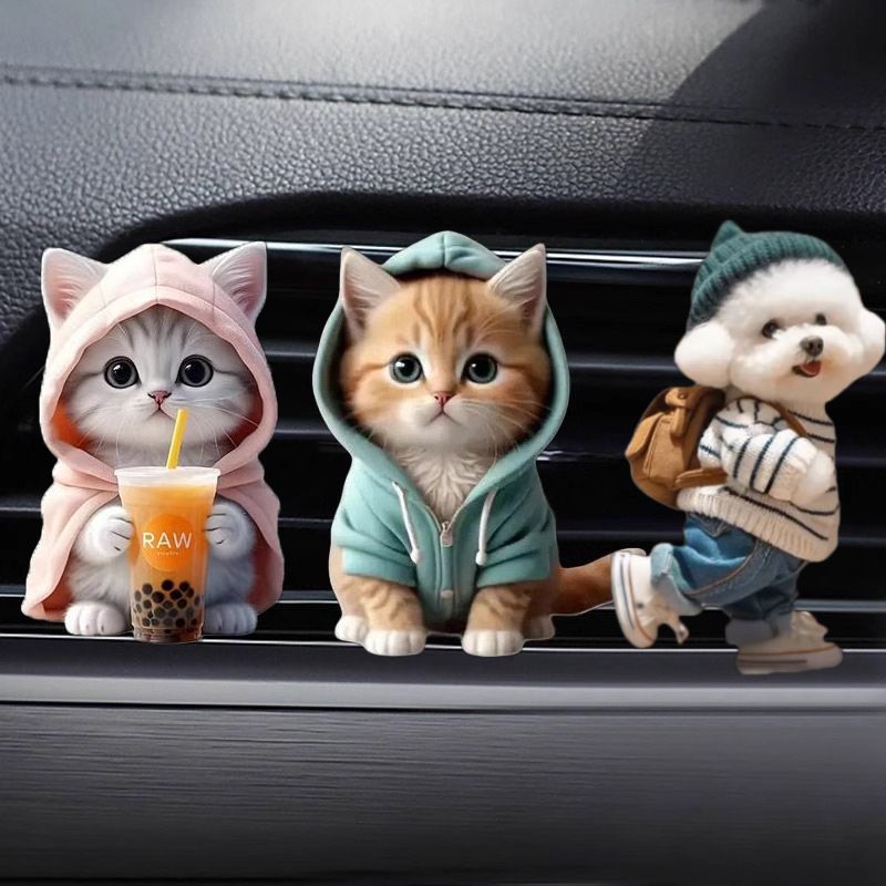 [VentStyle]BlueHoodieKitten+PinkMilkTeaKitten-2-PieceSet - Image 2
