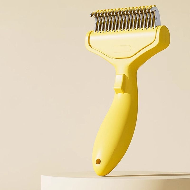 Cat hair comb-Yellow - Image 1