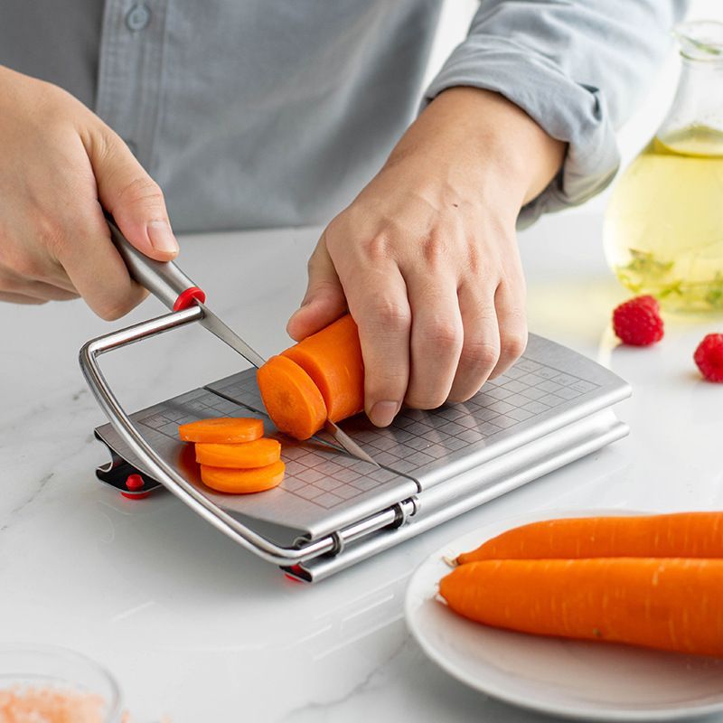 A stainless steel cheese slicer with scales-With scale - Image 2