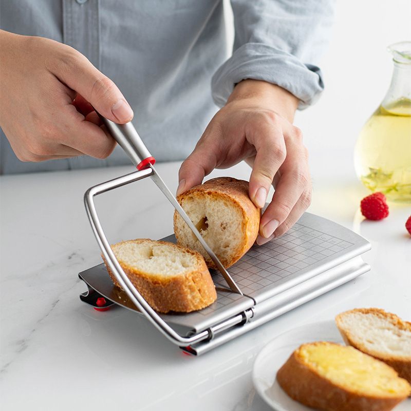 A stainless steel cheese slicer with scales-With scale - Image 3