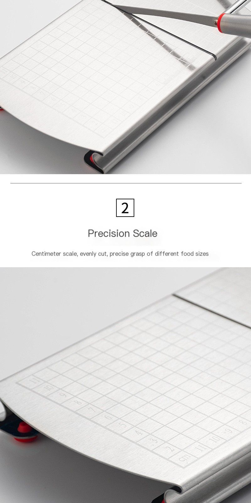 A stainless steel cheese slicer with scales-With scale - Image 7