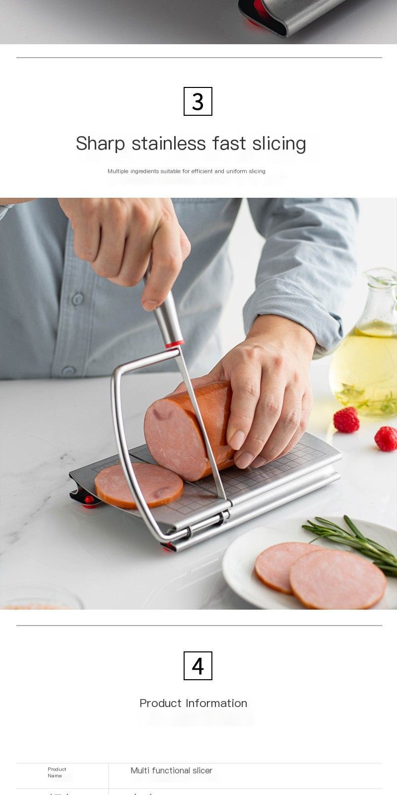 A stainless steel cheese slicer with scales-With scale - Image 8