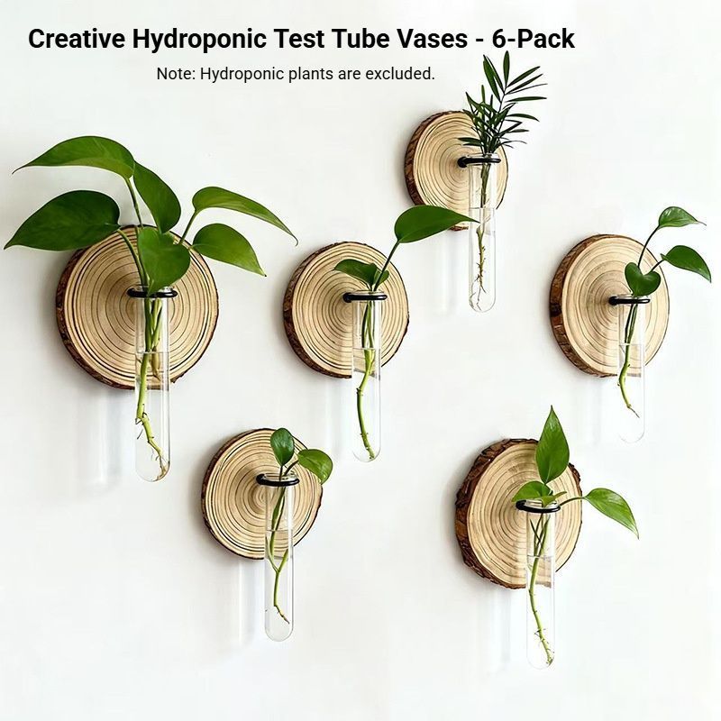 Creative Test Tube Hydroponic Vase-Set of 6 - Image 1