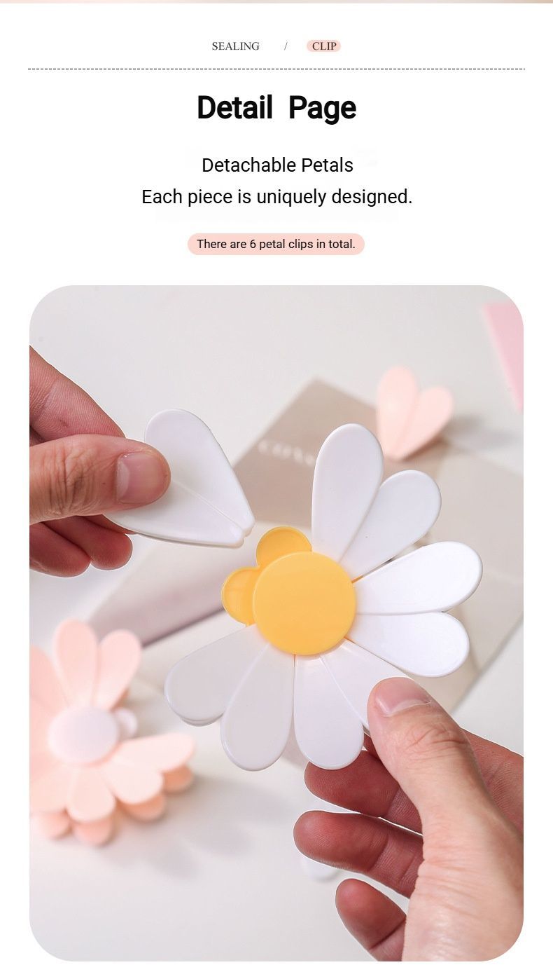 Daisy Sealing Clips Set White - Image 5