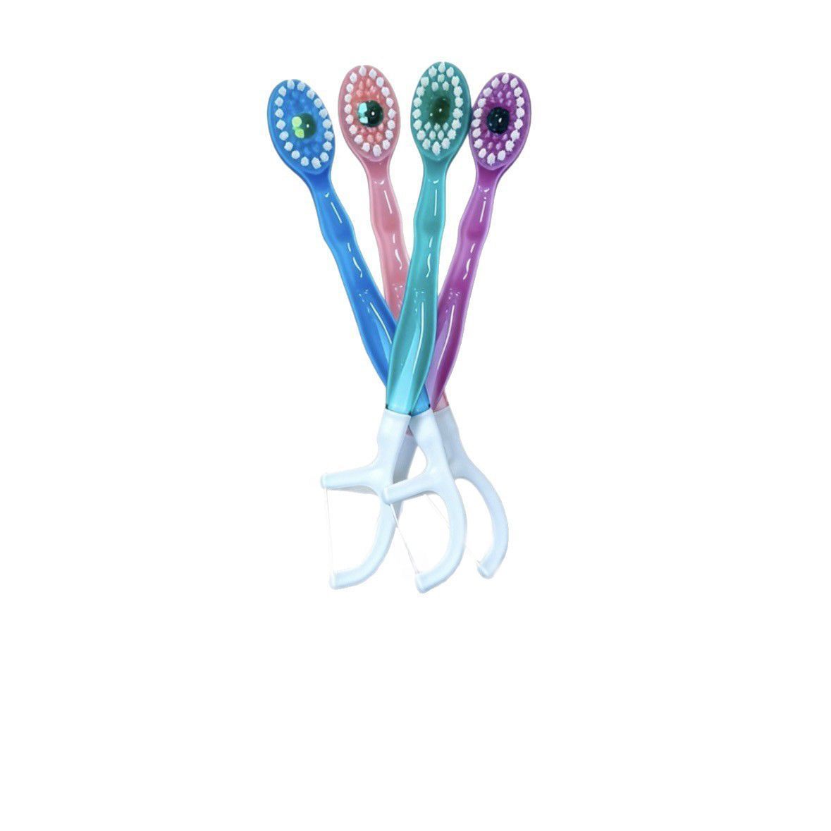 Disposable 3-in-1 Soft Toothbrush with Burst Bead - Image 1