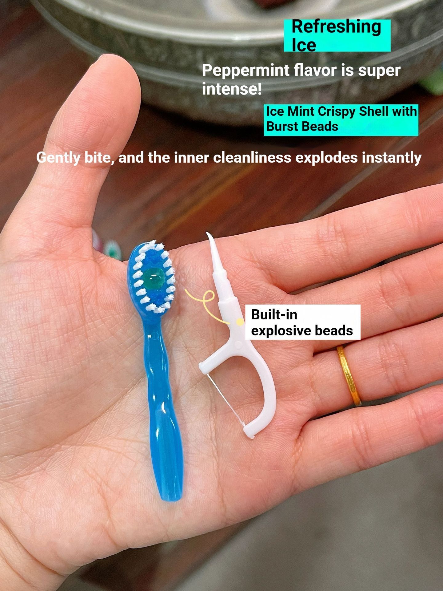 Disposable 3-in-1 Soft Toothbrush with Burst Bead - Image 5