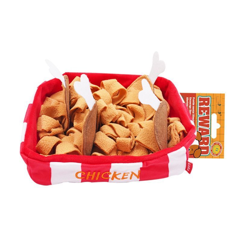 Dog Snuffle Mat for Foraging and Enrichment fried chicken - Image 1