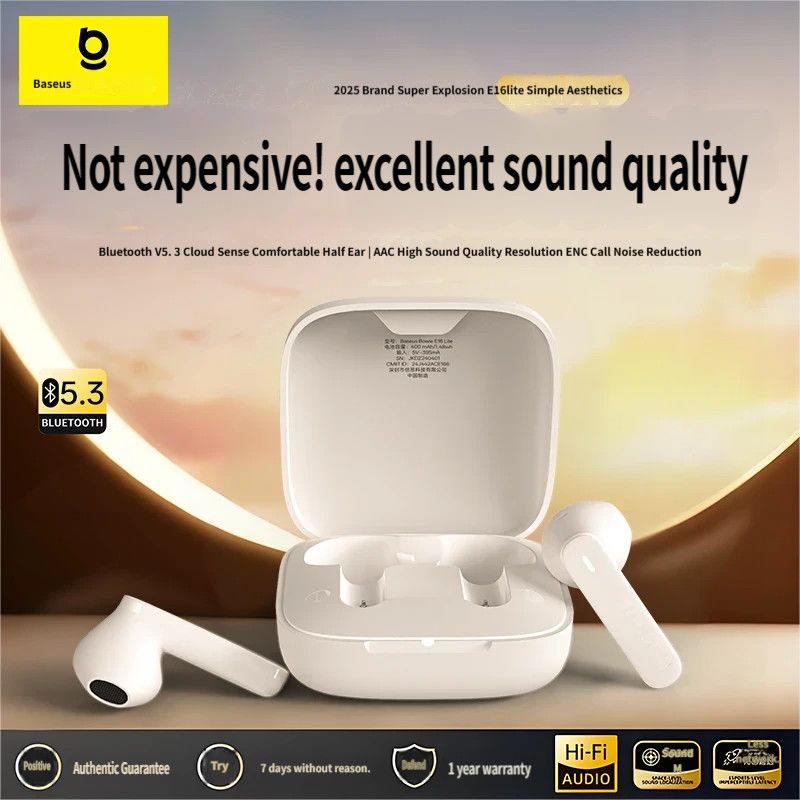 E16 Bluetooth headset-White - Image 2