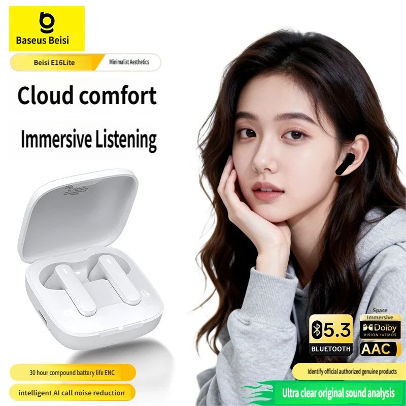 E16 Bluetooth headset-White - Image 4
