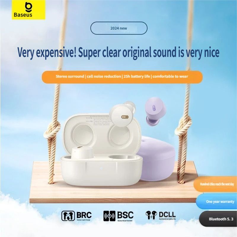 E18 Bluetooth headset-White - Image 1
