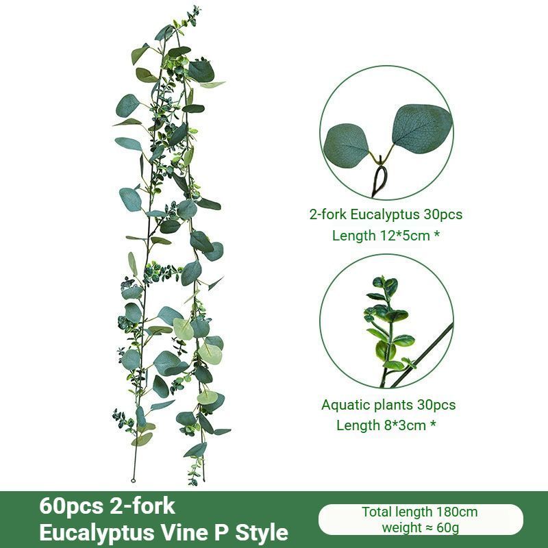 Eucalyptus Aquatic Vine - 60 Heads 2 Forks - P - Image 1